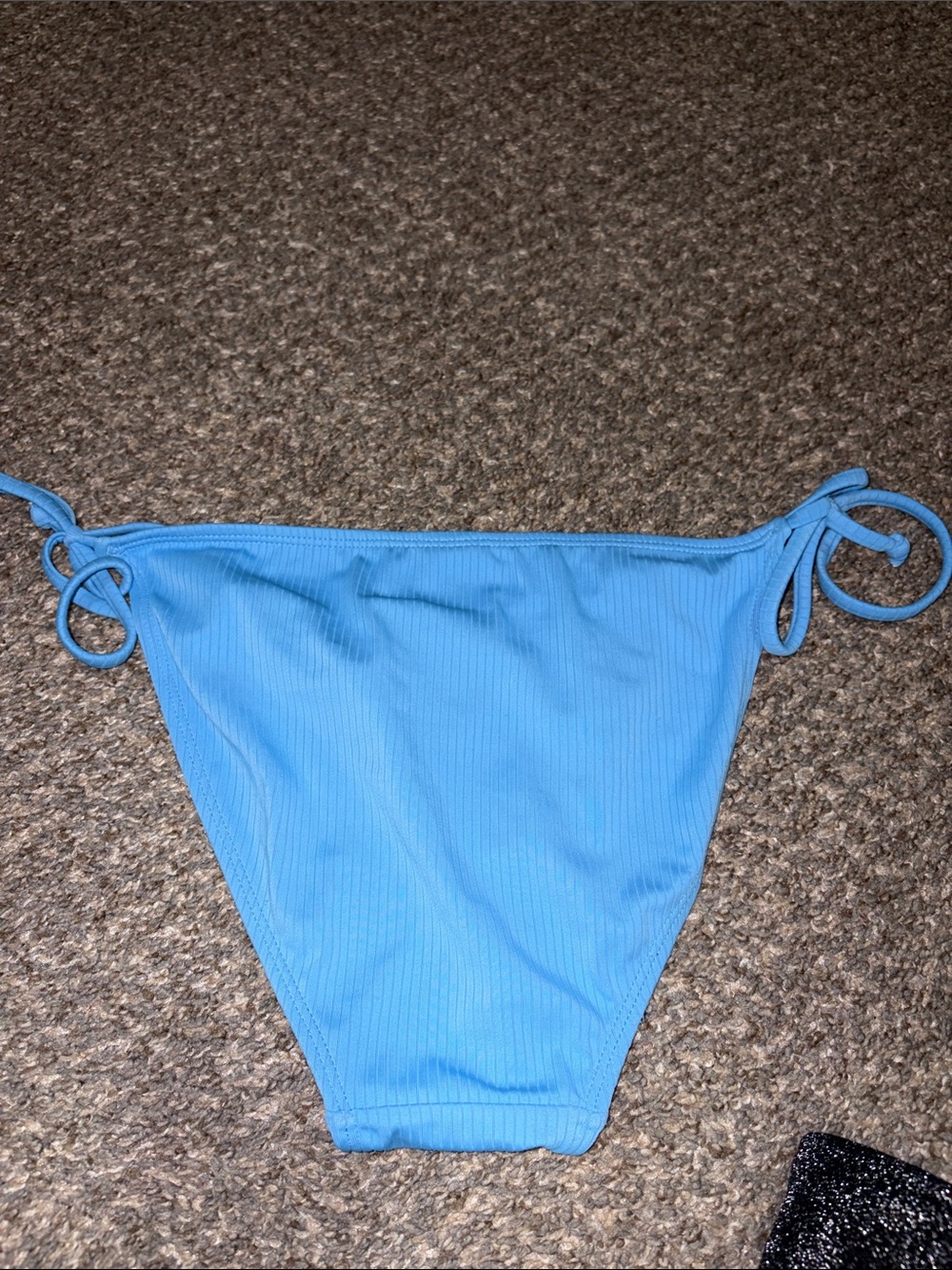Blue Ribbed Bikini Bottom - Picture 3 of 3